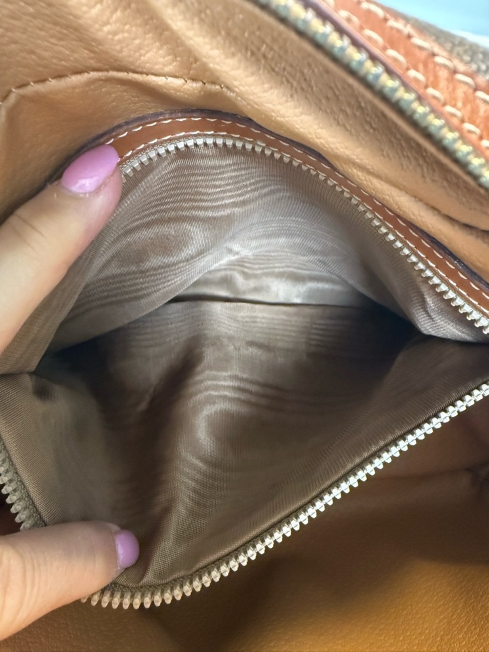 Vintage CELINE Macadam Canvas Boston Bag Brown - Picture 9 of 11